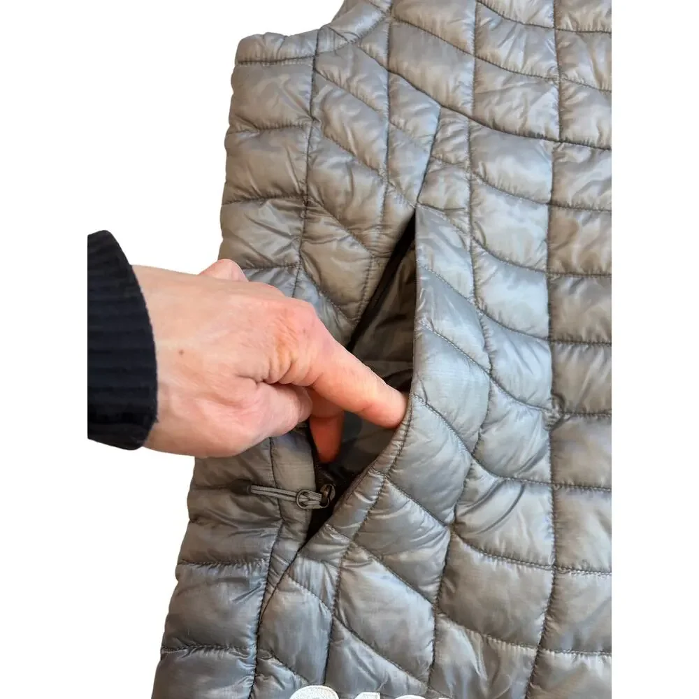 The North Face Theromball Vest Jacket Mens Large Gray Wind Blocking Lightweight